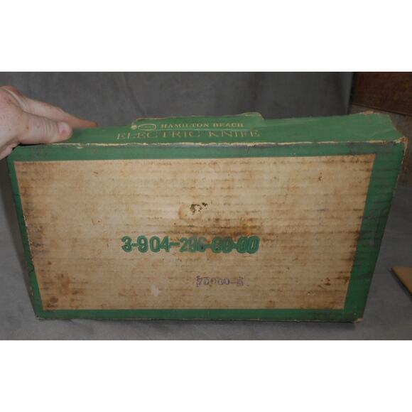 Vintage Hamilton Beach Electric Knife Model 296 Works Avocado Box & Manual - Picture 12 of 12